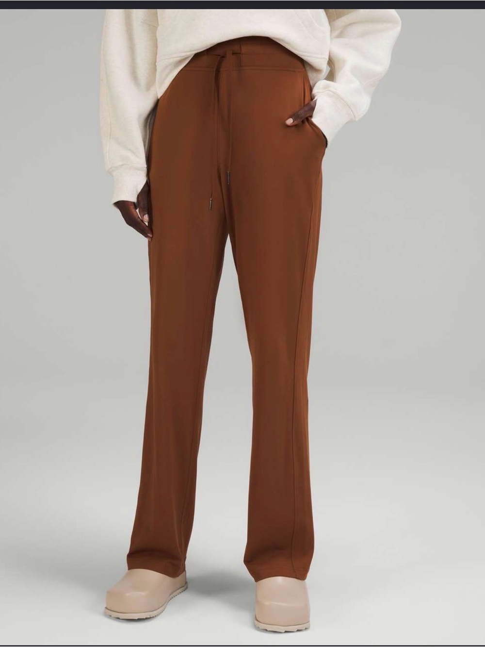 Lululemon Ready to Rulu Straight-Leg High-Rise Pant Roasted Brown size 4